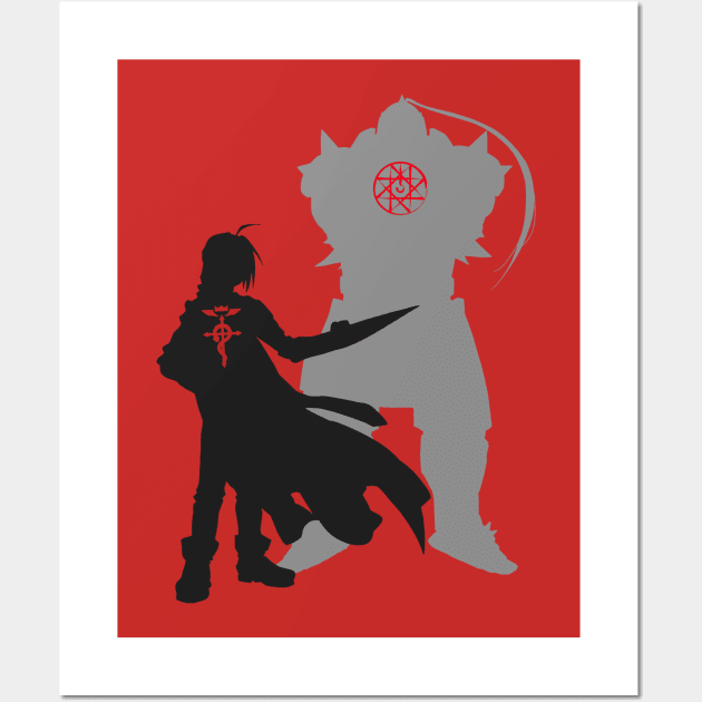 Edward and Aplhonse Elric FullMetal Alchemist Wall Art by SirTeealot